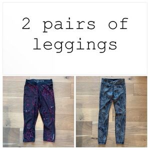 2 Women’s Leggings- Under Armour & Nike • size small